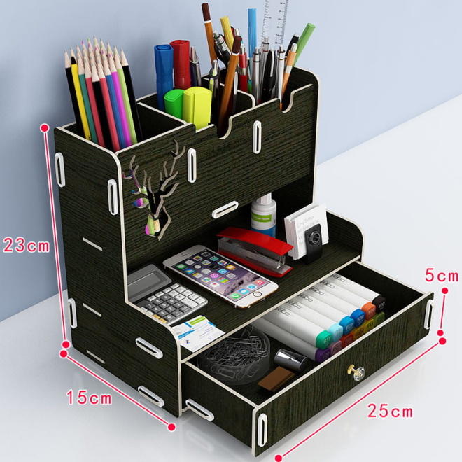 Creative Desktop Office Pen Holder and Organizer - Image 3