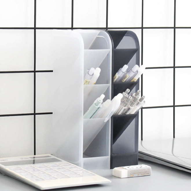 Multi-function 4 Grid Desktop Pen Holder Office Organizer - Image 4