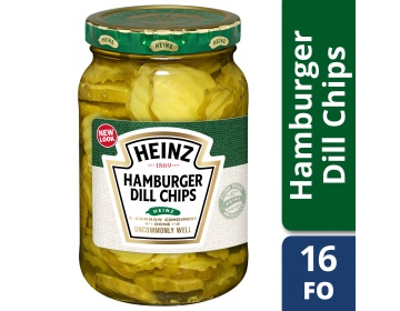 (3 Pack) Heinz Hamburger Dill Chips Pickles, 16 fl oz Jar